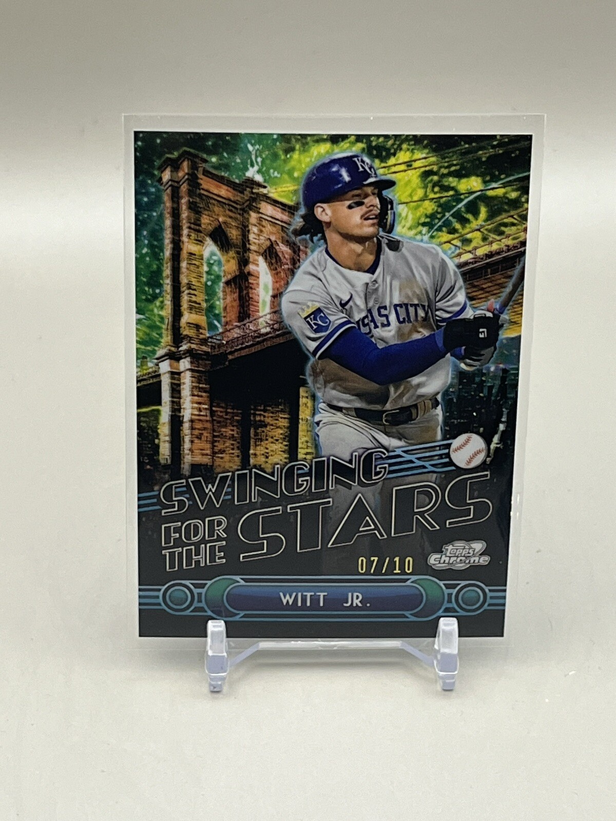 2024 Topps Chrome Fanatics Fest Bobby Witt Jr Swinging For The Stars Black /10
