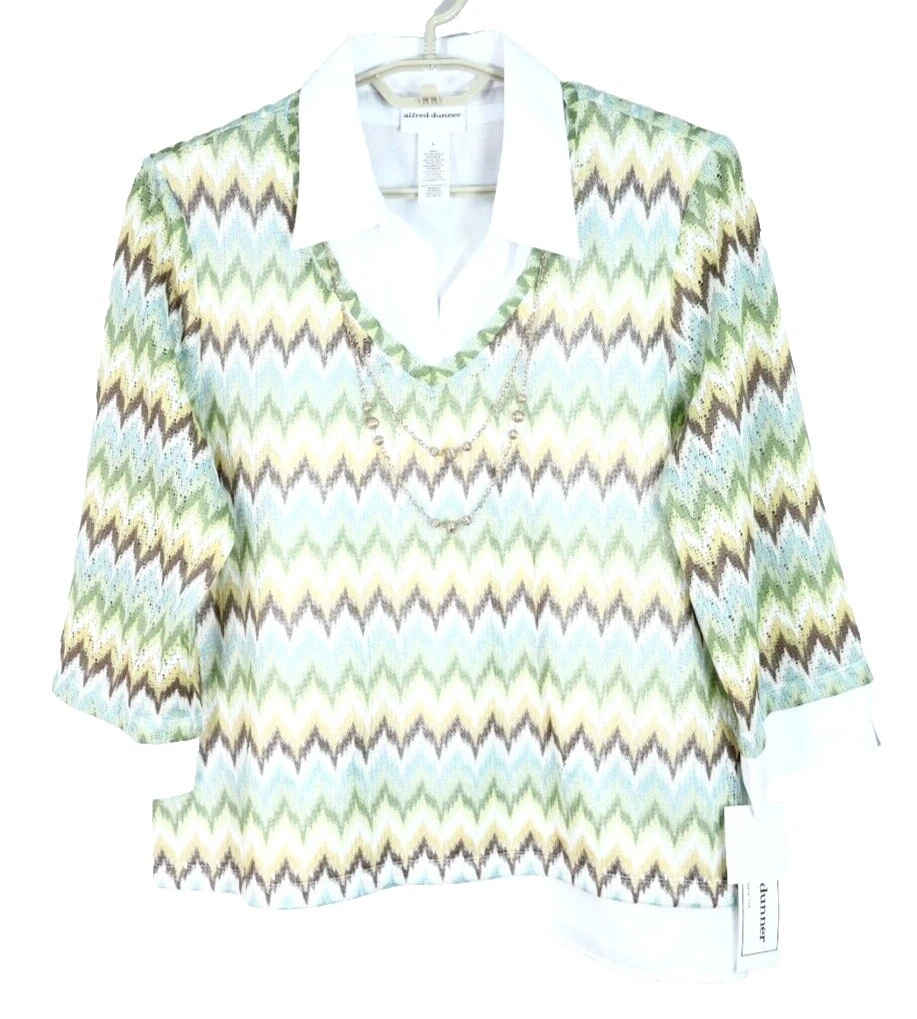 Alfred Dunner Casual Geometric Tops for Women