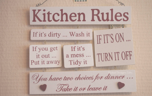 Sign Plaque Kitchen Rules Funny Rules For The Kitchen New Home
