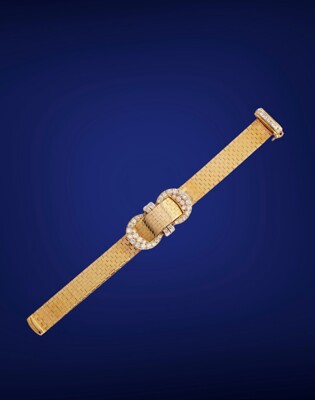 Stunning Van Cleef & Arpels 18K Yellow Gold Secret Diamond Bracelet Ludo Watch