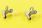 NOTIZHALTER 2 X METALLKLAMMERN LEICHT MIT SAUGNAPF AUTO NEUE CLIP HALTER