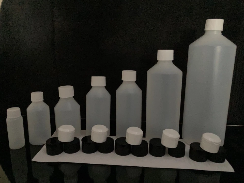 100ML 150ML 200ML 250ML 500ML 1000ML Natural HDPE Plastic Bottles PACK of 10