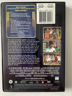Disney HIGH SCHOOL MUSICAL The REMIX 2 Disc Set DVD (2006) Zac