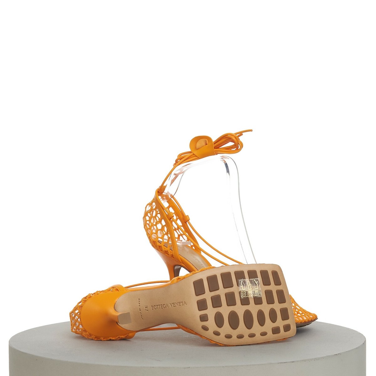 サンダル・ミュール BOTTEGA VENETA Women Sandals 608853VBSS0 7593 ORANGE BOTTEGA VENETA 990$ Stretch Sandals - Tangerine Orange Mesh