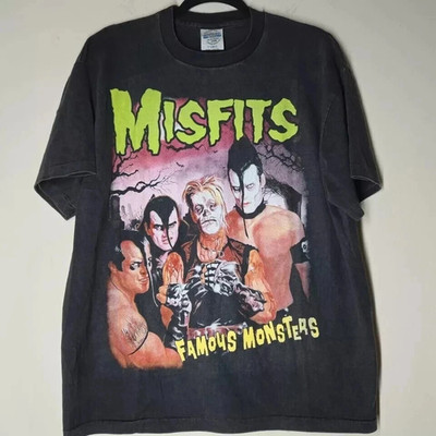 Misfits Famous Monsters T shirt Black Short Sleeve Unisex S-5XL QT1081