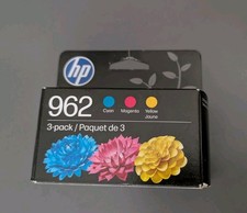 10/2027 NEW HP 962 Cyan Magenta Yellow Ink Cartridges 3-Pack 3YP00AN Sealed