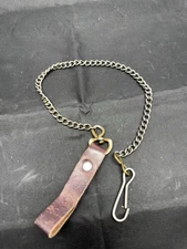 Medium Duty  Metal/Leather Biker Wallet Chain Made In USA