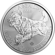 2018 1 oz Canadian Silver Wolf Predator Series Coin