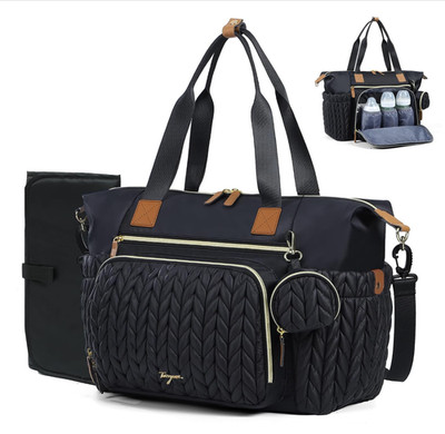 Diaper Bag Tote, Large Diaper Bags Waterproof Dark Blue, Insulated