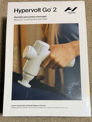 Hyperice Hypervolt Go 2 Portable Lightweight Cordless Massage Gun White - NEW