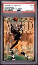 Hines Ward 1999 Metal Universe Precious Metal Gems /50 PSA 5 Steelers #123 RARE