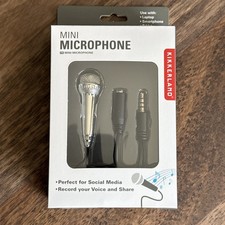 Kikkerland Mini Microphone. Use With Laptop Smartphone Tablet Desktop