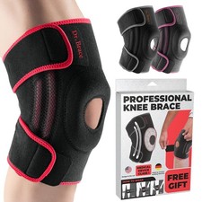 DR. BRACE ELITE Knee Brace with Side Stabilizers Patella Gel Pads for Maximu...