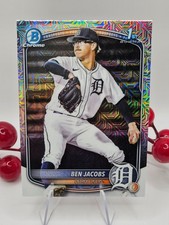 Ben Jacobs 2025 Bowman Draft Chrome Mojo - 1st Bowman - #BDC-141 - Tigers