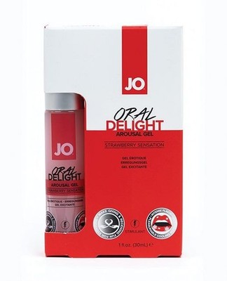 JO Oral Delight Strawberry Stimulant Gel   1 oz