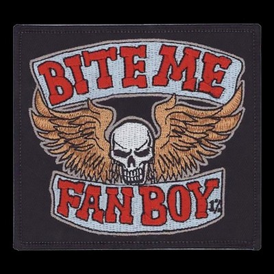 Bite Me Fanboy Patch Lobo Die Antwoord Comic Book Geek Skull Simon Bisley NFP38