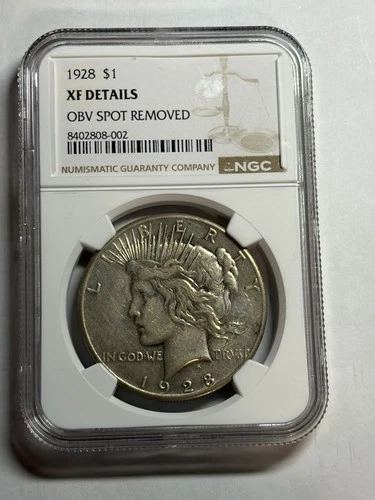 1928 $1 Silver Peace Dollar NGC XF Extremely Fine Details Key Date