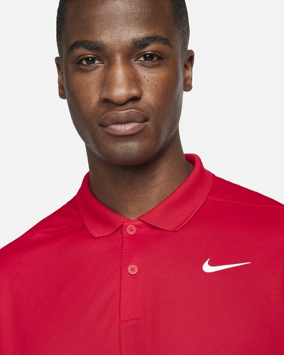 Nike DRI FIT Victory Short Sleeve Golf Polo Shirt Red Size Medium *Imperfect* - Picture 3 of 8