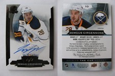 2014-15 Upper Deck The Cup Black Zemgus Girgensons 1/1 auto Autograph Latvia