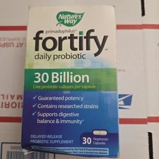 Nature's Way Fortify Adult Daily Probiotic 30 Billion Live Cultures, 30 Capsules