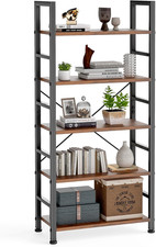 5 Tiers Bookshelf, Classical Modern Book Shelf, Tall Display Shelves in Livin...