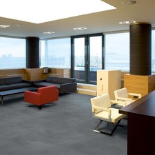 Revêtement de Sol Commercial Klebe-Pvc Vinyle Cuir Gris Pvc-Platten À Colle