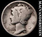 1934 Silver Mercury Dime - Scarce  Better Date  No Reserve  #i1604
