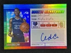 2025 Topps Signature Cedric Coward Base (RAW)