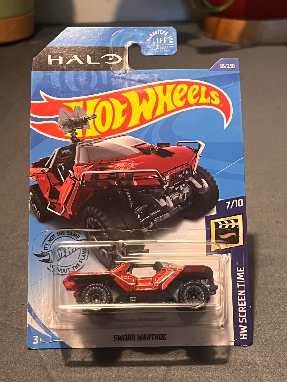 2020 Hot Wheels #36 HW Screen Time-HALO 7/10 SWORD WARTHOG Red w/Gray