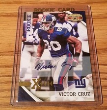 Victor Cruz 2010 Gridiron Gear Gold Auto RC /99 NY Giants SB 46 Champ Gmen!