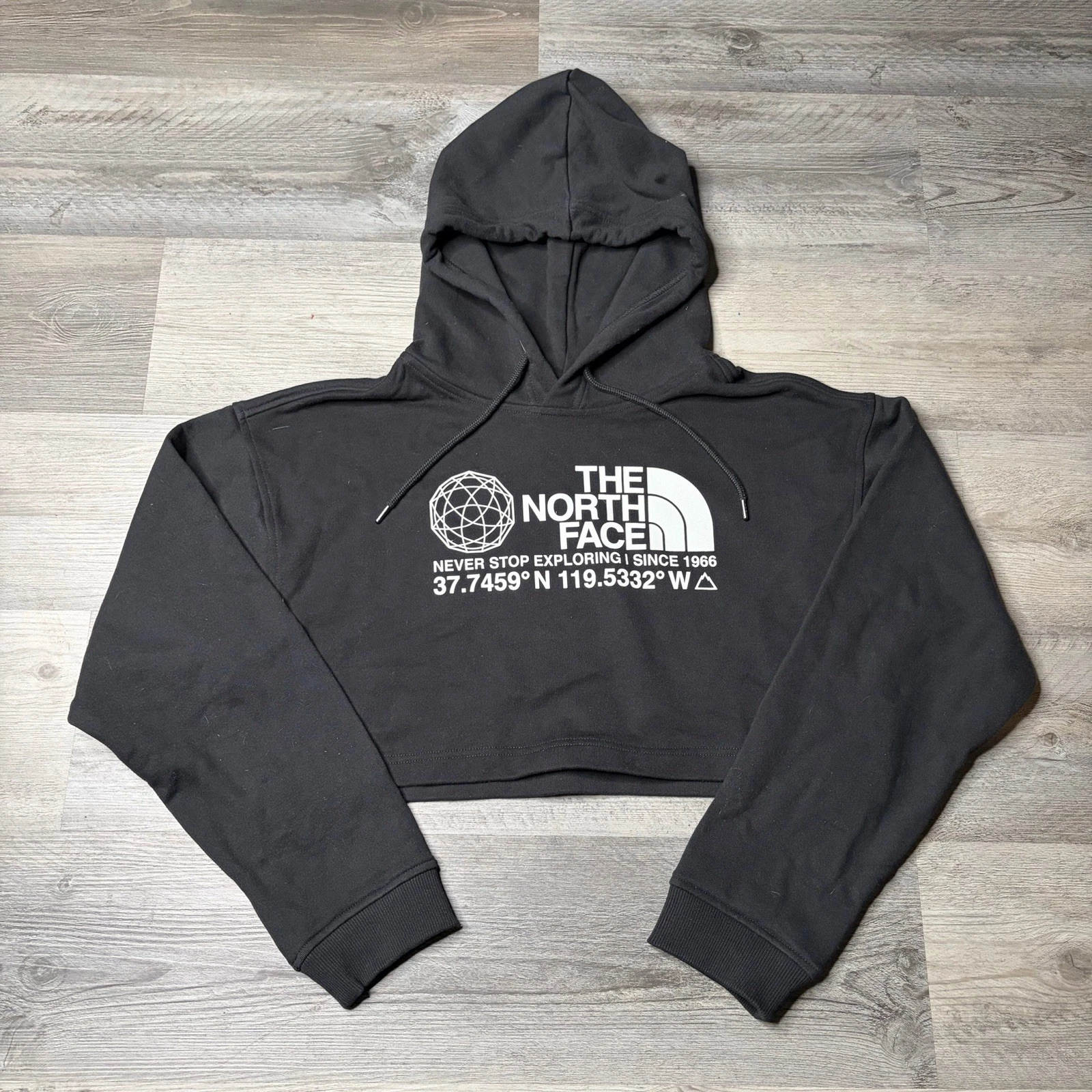 The North Face Black Womens Cropped Hoodie Women’s Medium Logo