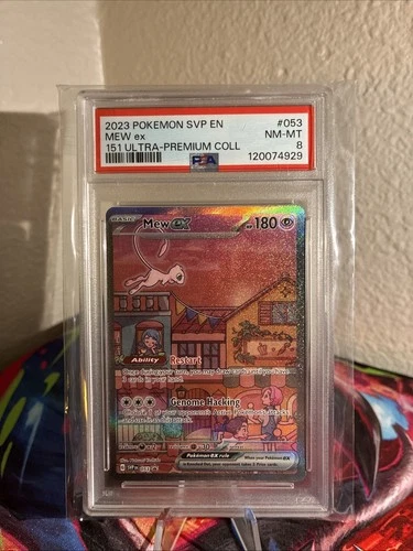 Pokémon TCG Mew EX 053 Scarlet & Violet Promo Holo Psa 8