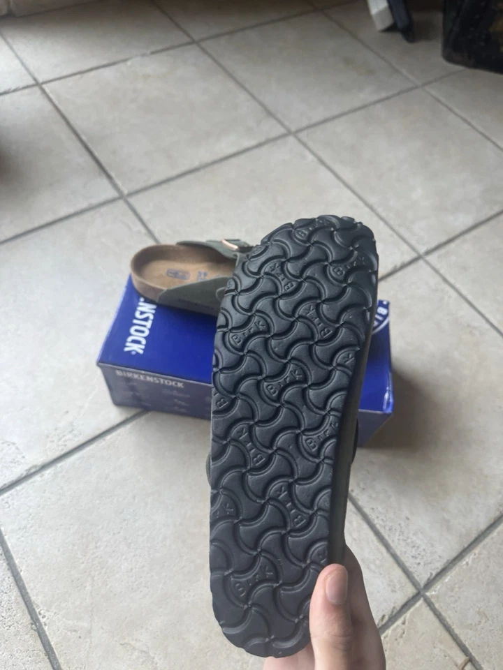 Birkenstock Boston BS Vert olive daim 39 étroite mules à enfiler boucle - Photo 4/4