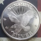 1 oz Sunshine Silver Round, Secondary Market .999 Fine "No Reserve"