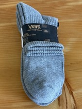 New Vans Men's Classic Half Crew Socks 3-Pack Size 9.5-13 Gray