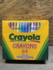 Vtg 1999 Crayola Crayons 64 Count Dandelion Built in Sharpener New Unused