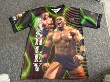 Vintage Bobby Lashley WWE Jersey Shirt Medium M AOP All Over Print Mesh 2006
