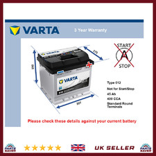 Battery fits VW UP TIGUAN FOX ID3 LUPO BEETLE ID5 TOURAN ID4 Varta 012