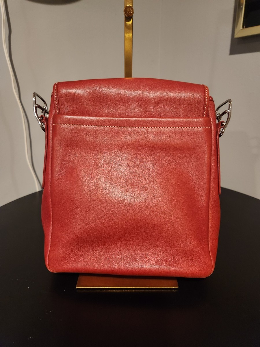 Vintage COACH Legacy Small Flap in Red Style No. 9335 Made in