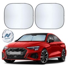 Autovir Windshield Sun Shade Small Vehicle Ultimate UV Protection 2 Piece Set