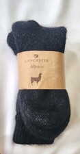 Lancaster Alpaca Socks Black One Size Fits Most, Heavy, Warm