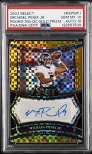 2024 PANINI SELECT RC SIGNATURES #RSPMPJ MICHAEL PENIX JR. 4/10 PSA 10 AUTO 10