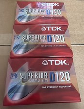 TDK Superior Normal Bias D120 Audio Cassette 120 MIN SEALED Lot Of 3