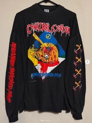 Tour 1993 Cannibal Corpse Hammer Smashed Face Vintage Long Sleeves Shirt Reprint