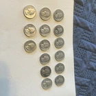 Lot Of 15 Washington Silver Quarters 1936 - 1964