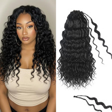 14 Inch Pre Looped Ocean Wave Crochet Braids Pure Protein Close to Human Hair 8