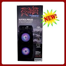 Portable Party Speaker Bluetooth Wireless Dual LED Light Rechargeable Karaoke FM