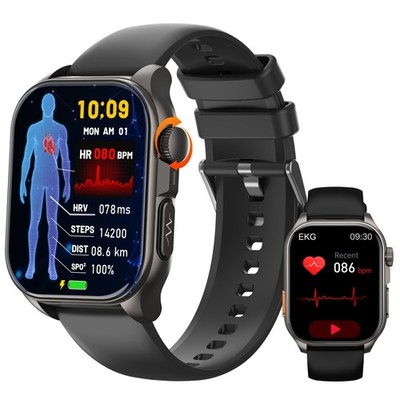 Smartwatch Für Herren Mit EKG HRV, Gesundheitsuhr Blutsauerstoff Herzfrequenz DE