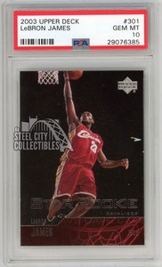 LeBron James 2003-04 Upper Deck Rookie Card #301 PSA 10