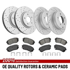 Front Rear Drilled Brake Rotor Pad For 2014-2016 2017 Kia Cadenza Hyundai Tucson Front Rear Drilled Brake Rotor Pad For 2014-2016 2017 Kia Cadenza Hyundai Tucson